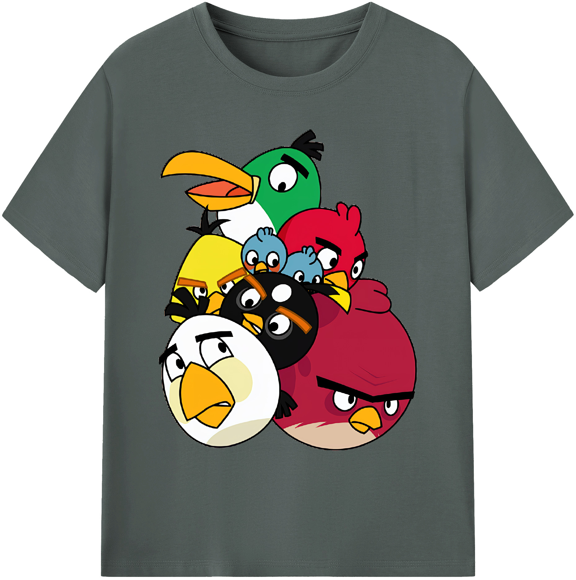 （画像用） Angry Birds アングリーバード 綿100％ メンズ半袖Tシャツ｜肌触りやわらか＆通気性